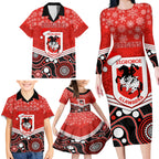 custom-dragons-rugby-christmas-family-matching-long-sleeve-bodycon-dress-and-hawaiian-shirt-merry-xmas-2023-mix-aboriginal-art