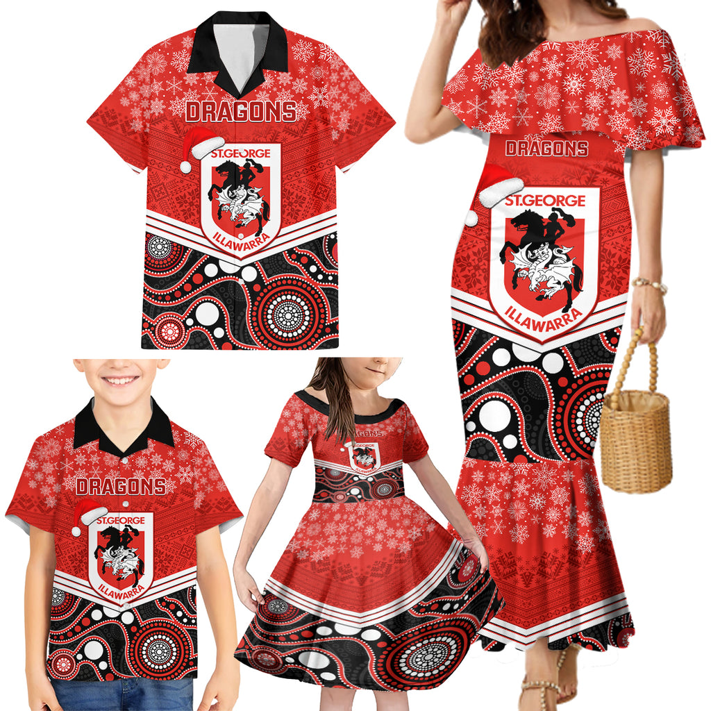 custom-dragons-rugby-christmas-family-matching-mermaid-dress-and-hawaiian-shirt-merry-xmas-2023-mix-aboriginal-art