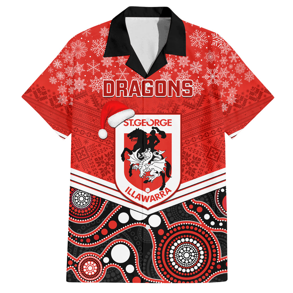 custom-dragons-rugby-christmas-family-matching-off-shoulder-short-dress-and-hawaiian-shirt-merry-xmas-2023-mix-aboriginal-art