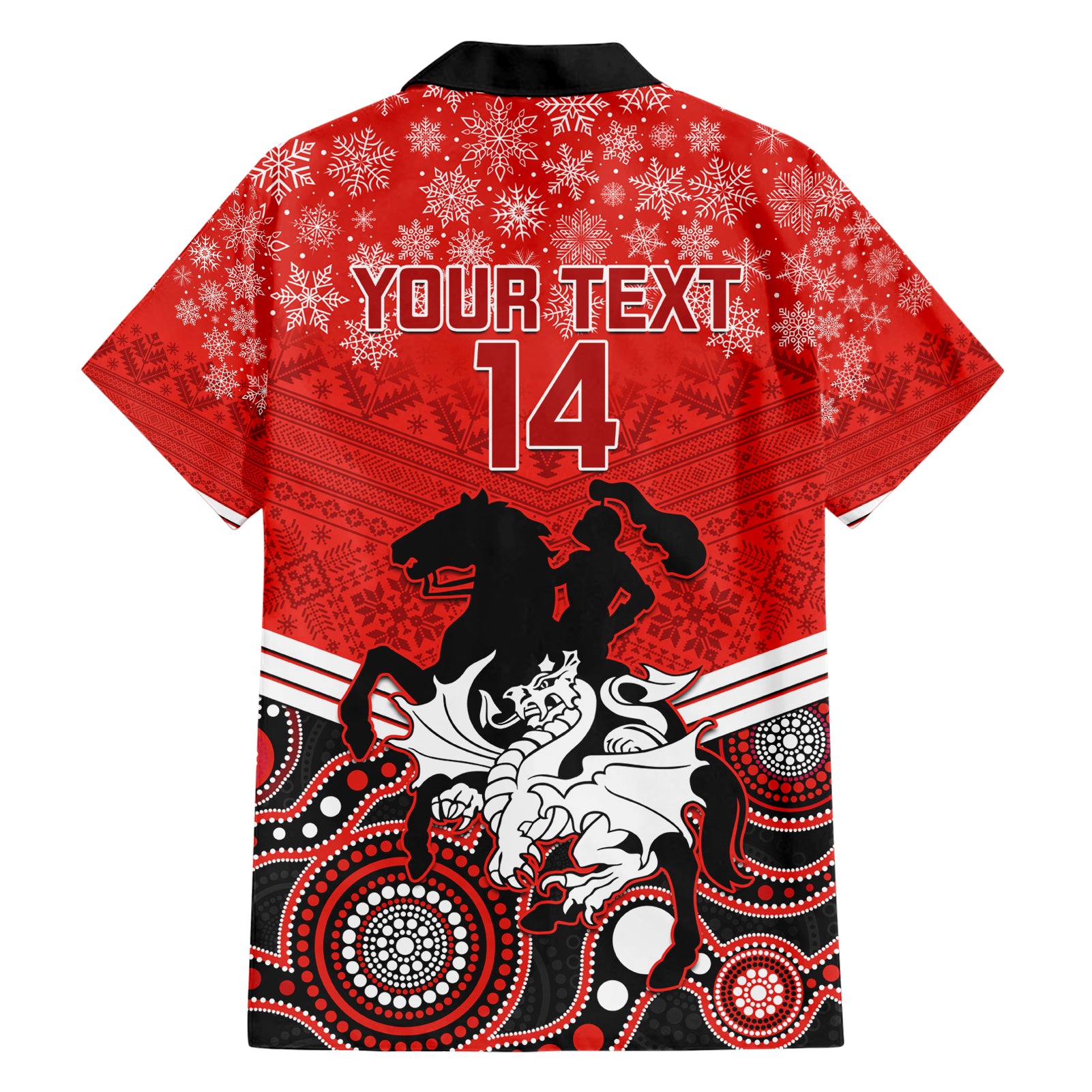 custom-dragons-rugby-christmas-family-matching-short-sleeve-bodycon-dress-and-hawaiian-shirt-merry-xmas-2023-mix-aboriginal-art