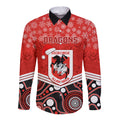 custom-dragons-rugby-christmas-long-sleeve-button-shirt-merry-xmas-2023-mix-aboriginal-art