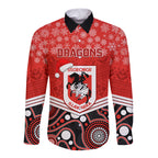 custom-dragons-rugby-christmas-long-sleeve-button-shirt-merry-xmas-2023-mix-aboriginal-art