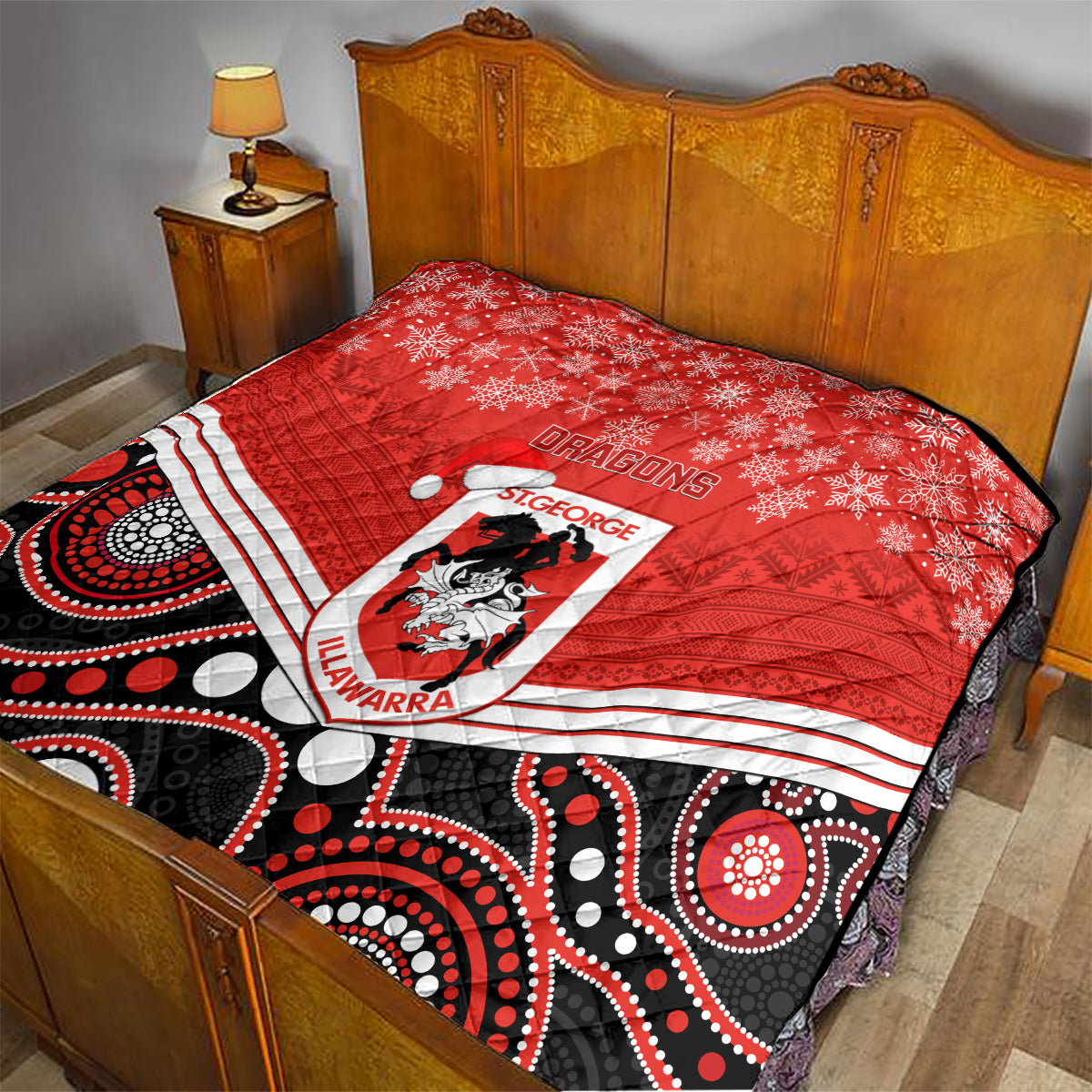 custom-dragons-rugby-christmas-quilt-merry-xmas-2023-mix-aboriginal-art