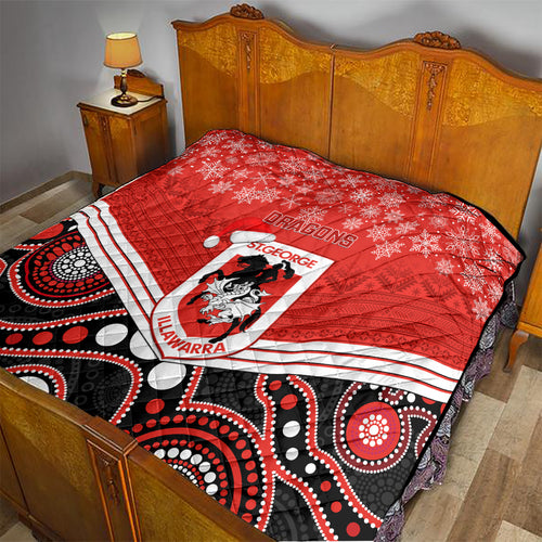 custom-dragons-rugby-christmas-quilt-merry-xmas-2023-mix-aboriginal-art