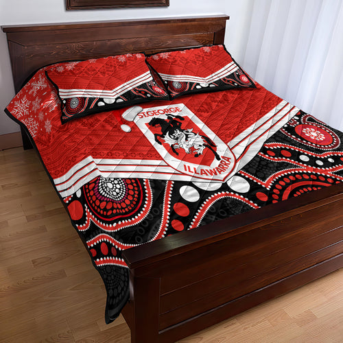 custom-dragons-rugby-christmas-quilt-bed-set-merry-xmas-2023-mix-aboriginal-art