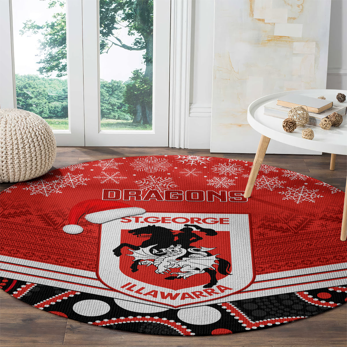 custom-dragons-rugby-christmas-round-carpet-merry-xmas-2023-mix-aboriginal-art