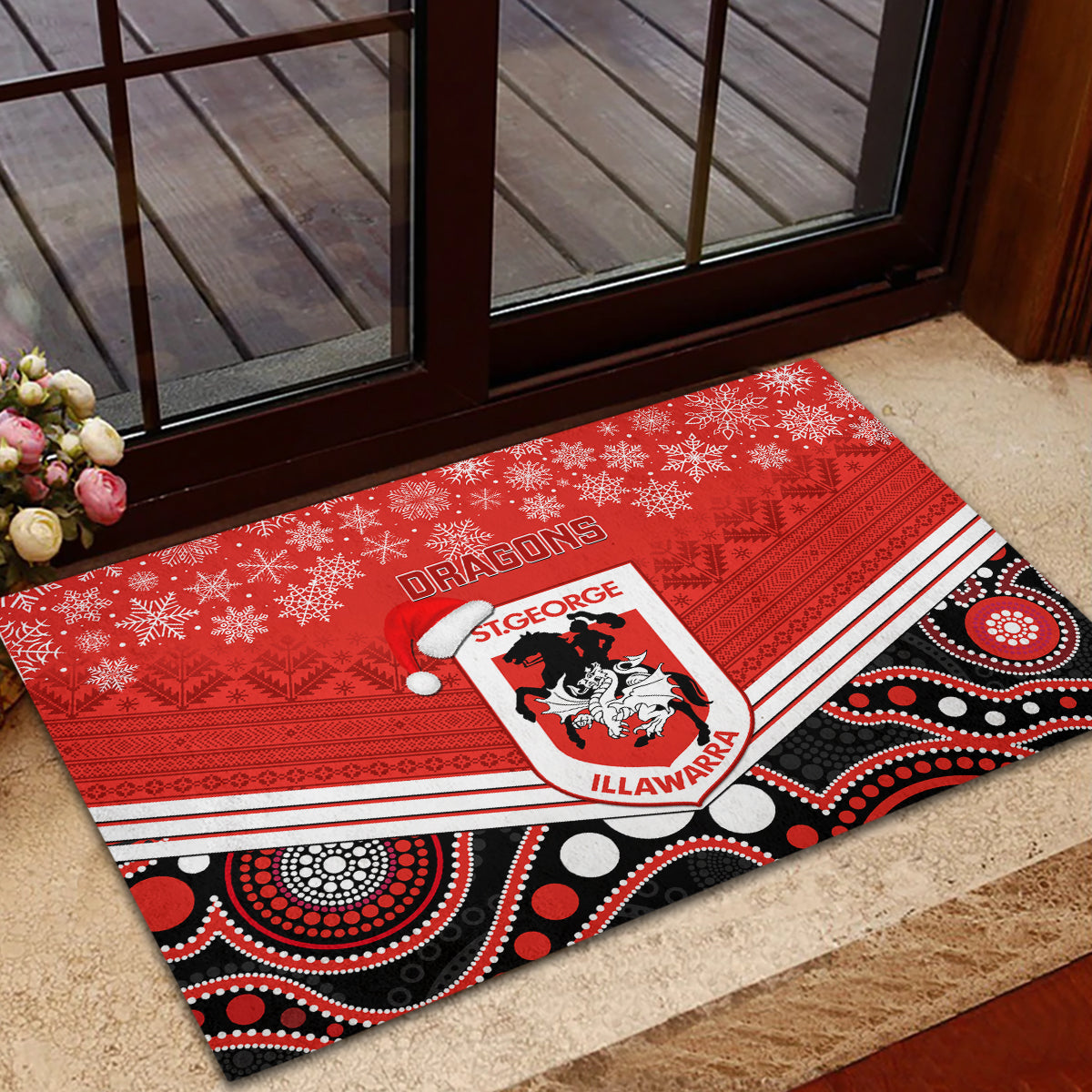 custom-dragons-rugby-christmas-rubber-doormat-merry-xmas-2023-mix-aboriginal-art