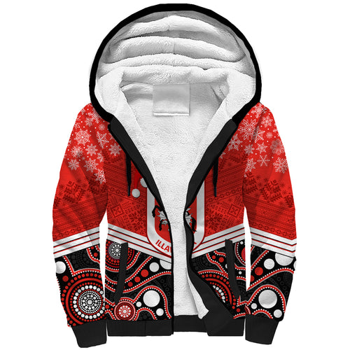 custom-dragons-rugby-christmas-sherpa-hoodie-merry-xmas-2023-mix-aboriginal-art