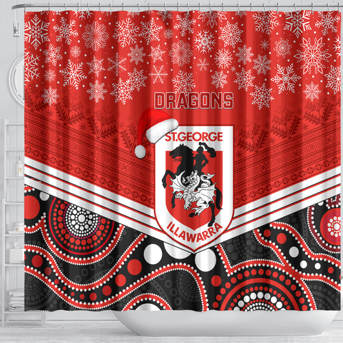 custom-dragons-rugby-christmas-shower-curtain-merry-xmas-2023-mix-aboriginal-art