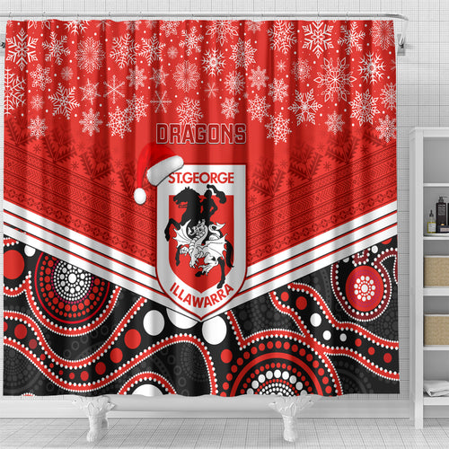 custom-dragons-rugby-christmas-shower-curtain-merry-xmas-2023-mix-aboriginal-art