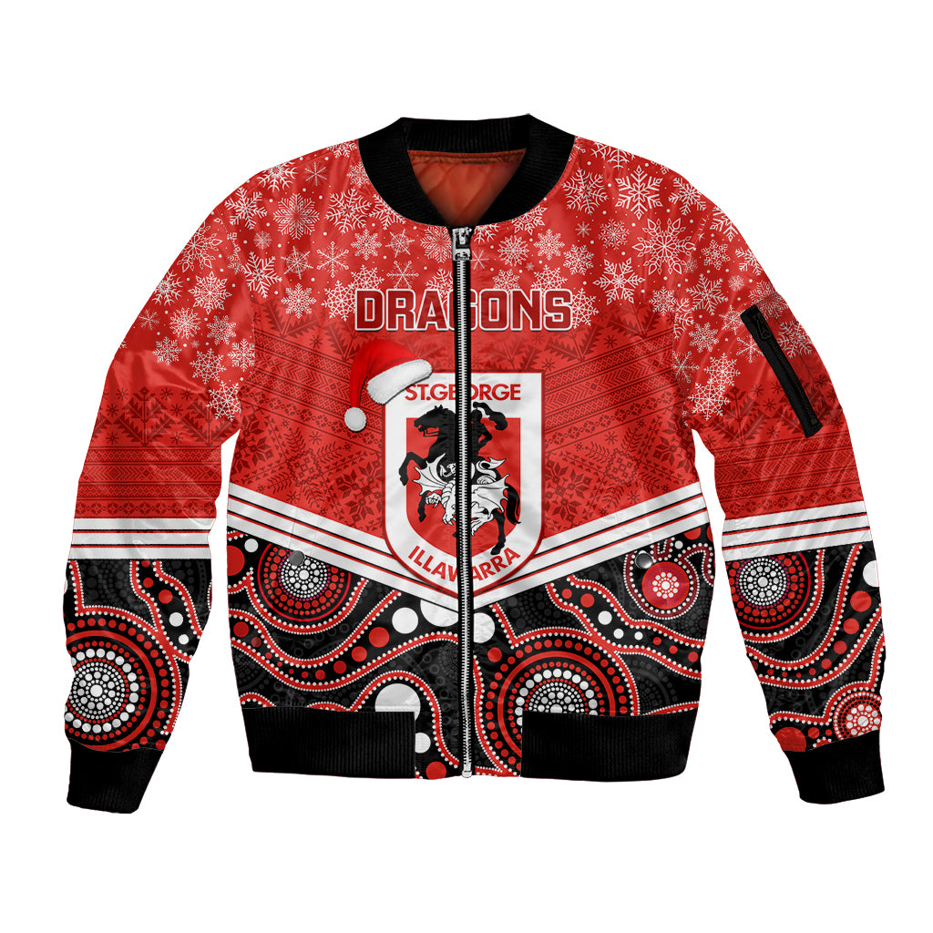 custom-dragons-rugby-christmas-sleeve-zip-bomber-jacket-merry-xmas-2023-mix-aboriginal-art