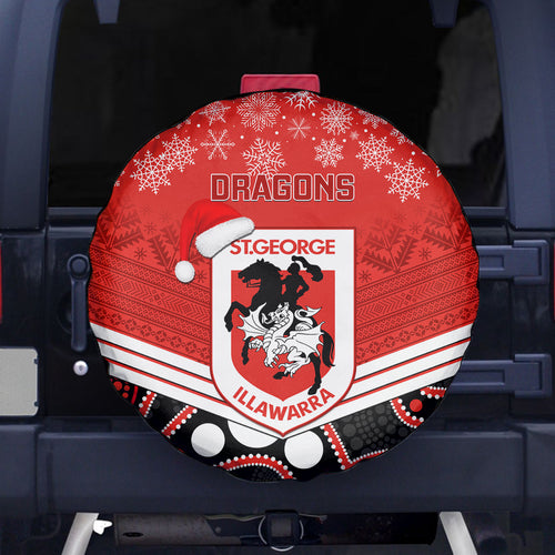 custom-dragons-rugby-christmas-spare-tire-cover-merry-xmas-2023-mix-aboriginal-art