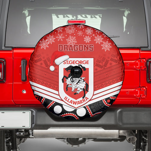 custom-dragons-rugby-christmas-spare-tire-cover-merry-xmas-2023-mix-aboriginal-art