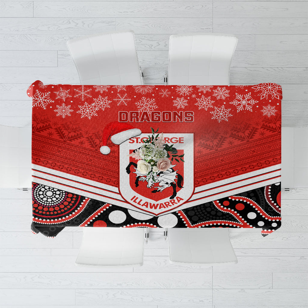 custom-dragons-rugby-christmas-tablecloth-merry-xmas-2023-mix-aboriginal-art