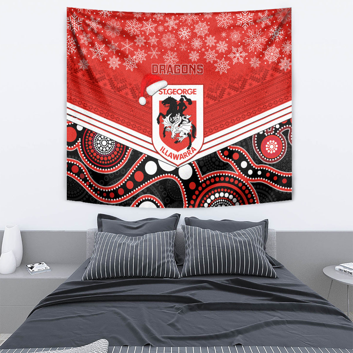 custom-dragons-rugby-christmas-tapestry-merry-xmas-2023-mix-aboriginal-art