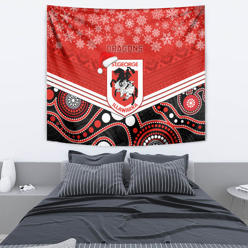 custom-dragons-rugby-christmas-tapestry-merry-xmas-2023-mix-aboriginal-art