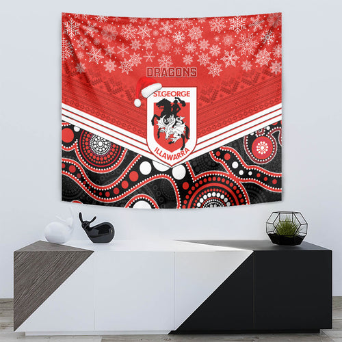 custom-dragons-rugby-christmas-tapestry-merry-xmas-2023-mix-aboriginal-art