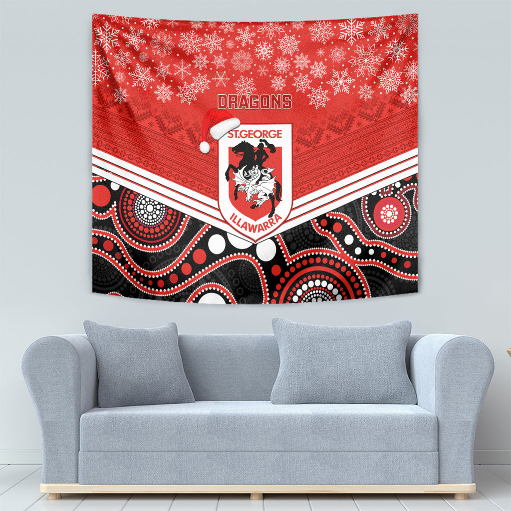 custom-dragons-rugby-christmas-tapestry-merry-xmas-2023-mix-aboriginal-art