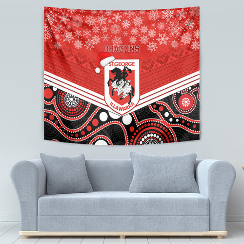 custom-dragons-rugby-christmas-tapestry-merry-xmas-2023-mix-aboriginal-art