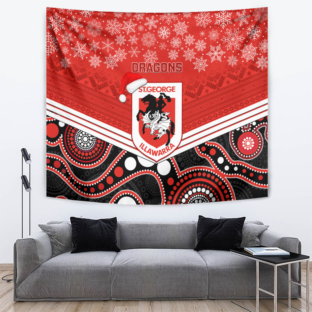 custom-dragons-rugby-christmas-tapestry-merry-xmas-2023-mix-aboriginal-art