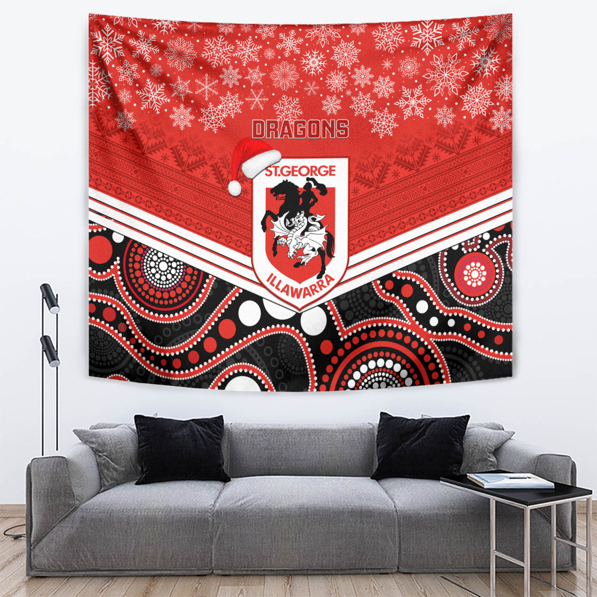 custom-dragons-rugby-christmas-tapestry-merry-xmas-2023-mix-aboriginal-art