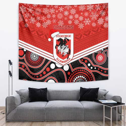 custom-dragons-rugby-christmas-tapestry-merry-xmas-2023-mix-aboriginal-art