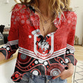 custom-dragons-rugby-christmas-women-casual-shirt-merry-xmas-2023-mix-aboriginal-art