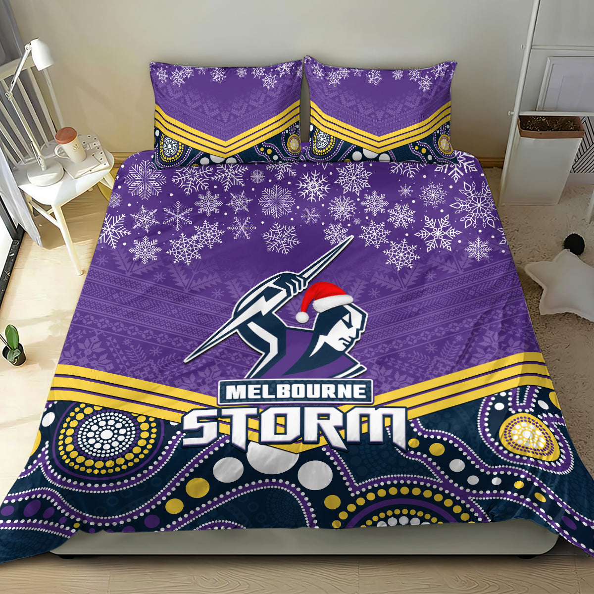 custom-storm-rugby-christmas-bedding-set-merry-xmas-2023-mix-aboriginal-art