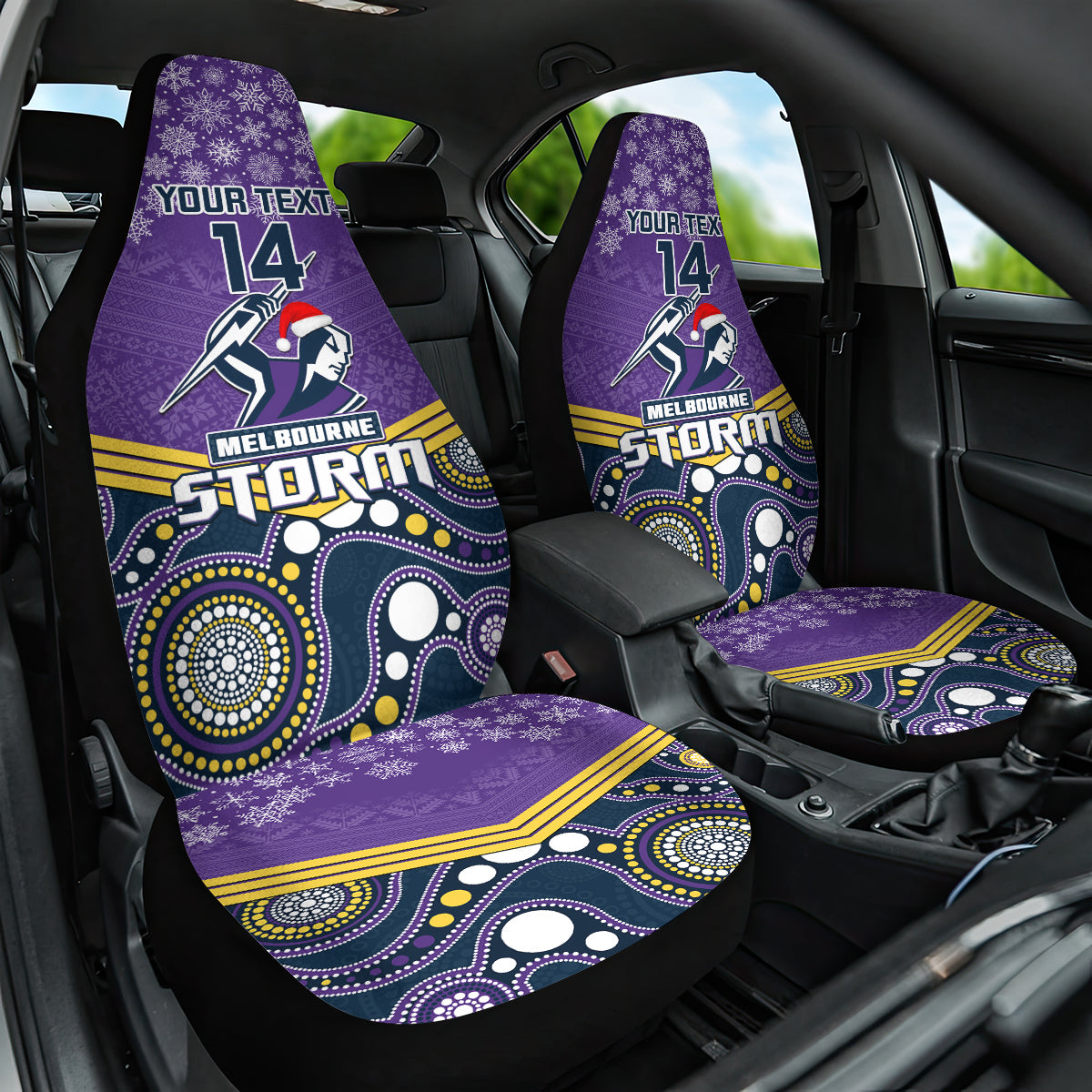 custom-storm-rugby-christmas-car-seat-cover-merry-xmas-2023-mix-aboriginal-art