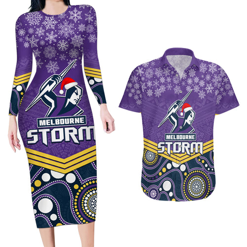 custom-storm-rugby-christmas-couples-matching-long-sleeve-bodycon-dress-and-hawaiian-shirt-merry-xmas-2023-mix-aboriginal-art