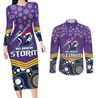 custom-storm-rugby-christmas-couples-matching-long-sleeve-bodycon-dress-and-long-sleeve-button-shirt-merry-xmas-2023-mix-aboriginal-art