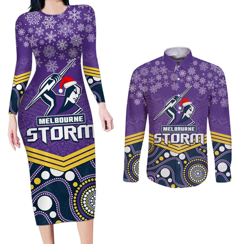 custom-storm-rugby-christmas-couples-matching-long-sleeve-bodycon-dress-and-long-sleeve-button-shirt-merry-xmas-2023-mix-aboriginal-art