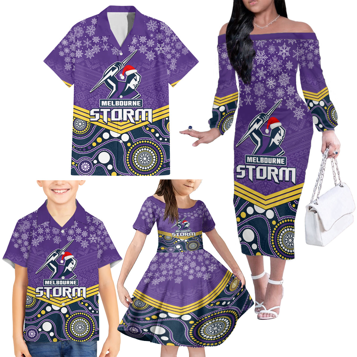 custom-storm-rugby-christmas-family-matching-off-shoulder-long-sleeve-dress-and-hawaiian-shirt-merry-xmas-2023-mix-aboriginal-art