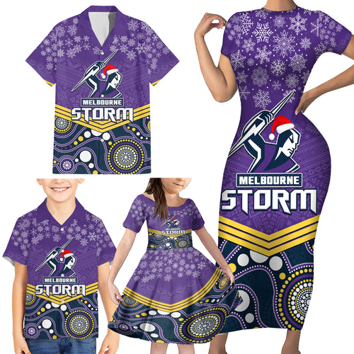 custom-storm-rugby-christmas-family-matching-short-sleeve-bodycon-dress-and-hawaiian-shirt-merry-xmas-2023-mix-aboriginal-art