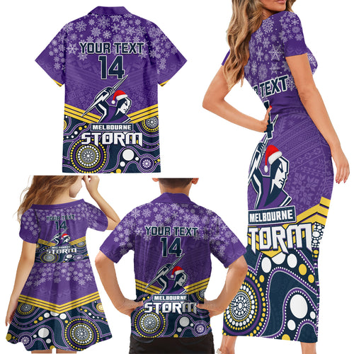 custom-storm-rugby-christmas-family-matching-short-sleeve-bodycon-dress-and-hawaiian-shirt-merry-xmas-2023-mix-aboriginal-art