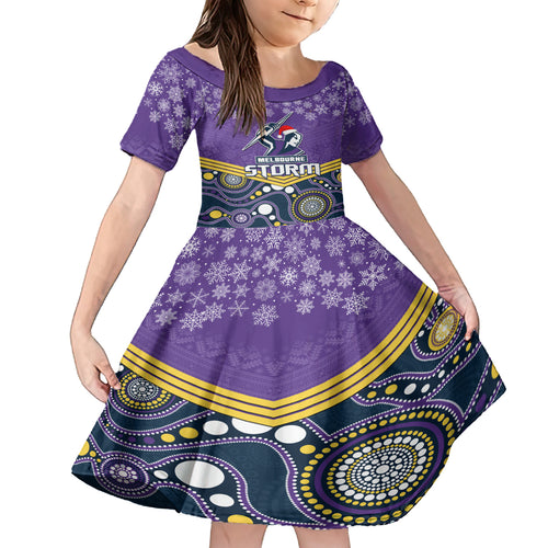 custom-storm-rugby-christmas-kid-short-sleeve-dress-merry-xmas-2023-mix-aboriginal-art