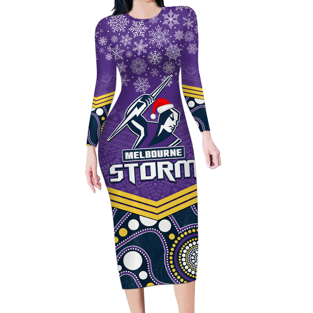 custom-storm-rugby-christmas-long-sleeve-bodycon-dress-merry-xmas-2023-mix-aboriginal-art