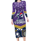 custom-storm-rugby-christmas-long-sleeve-bodycon-dress-merry-xmas-2023-mix-aboriginal-art