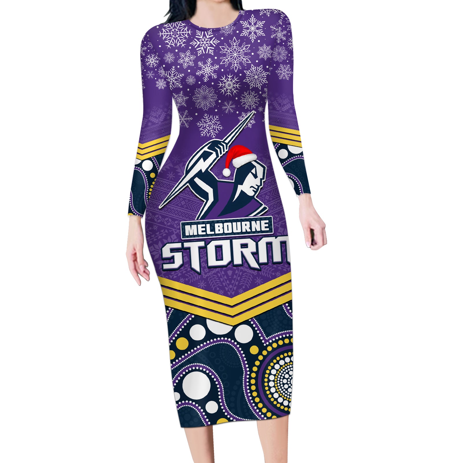 custom-storm-rugby-christmas-long-sleeve-bodycon-dress-merry-xmas-2023-mix-aboriginal-art