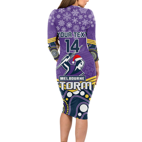 custom-storm-rugby-christmas-long-sleeve-bodycon-dress-merry-xmas-2023-mix-aboriginal-art