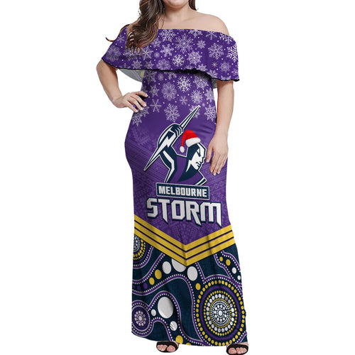 custom-storm-rugby-christmas-off-shoulder-maxi-dress-merry-xmas-2023-mix-aboriginal-art