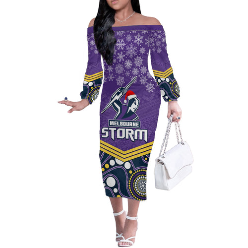custom-storm-rugby-christmas-off-the-shoulder-long-sleeve-dress-merry-xmas-2023-mix-aboriginal-art