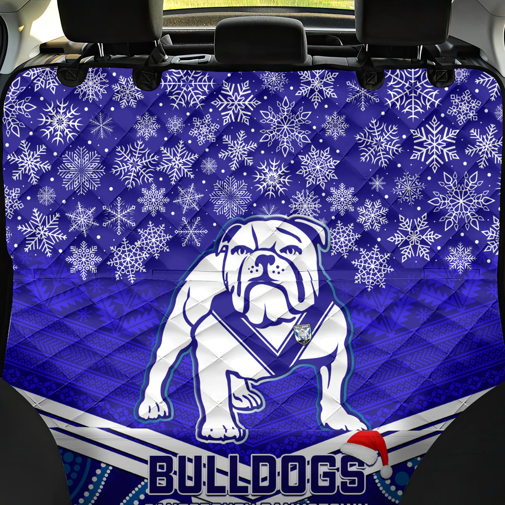 custom-bulldogs-rugby-christmas-back-car-seat-cover-merry-xmas-2023-mix-aboriginal-art