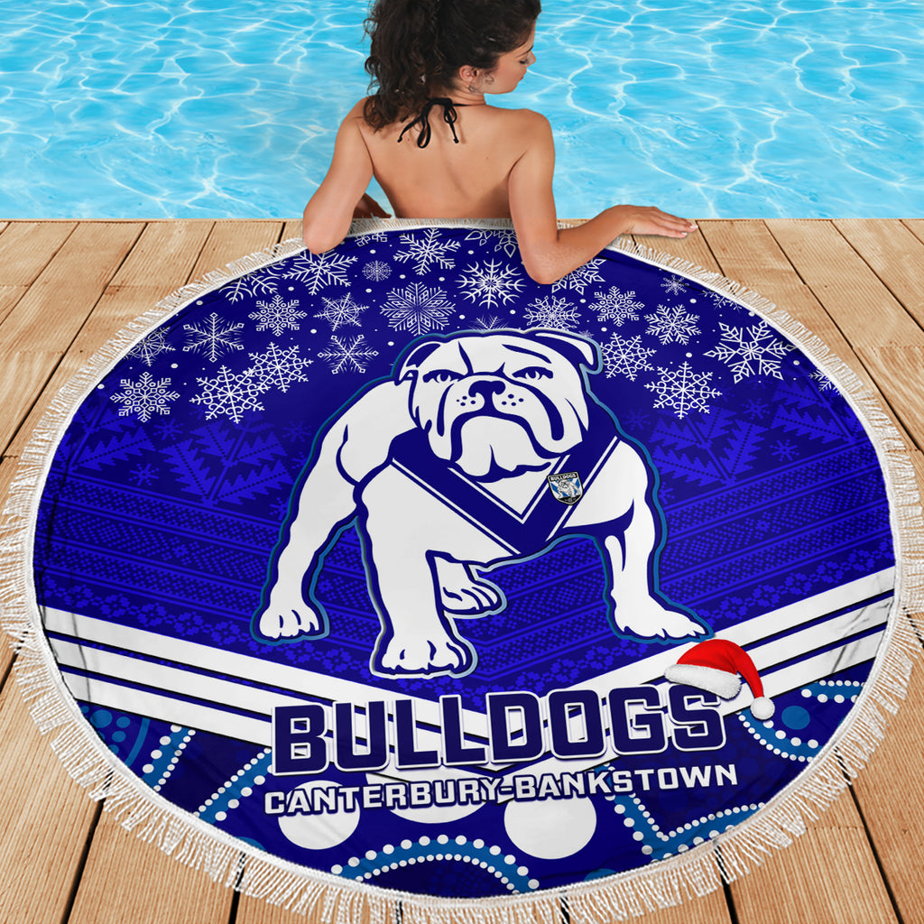custom-bulldogs-rugby-christmas-beach-blanket-merry-xmas-2023-mix-aboriginal-art