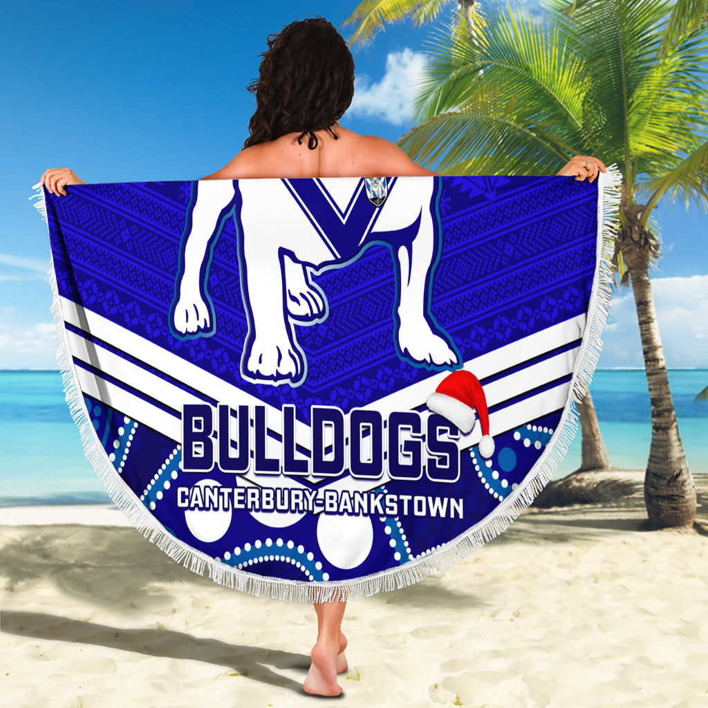 custom-bulldogs-rugby-christmas-beach-blanket-merry-xmas-2023-mix-aboriginal-art
