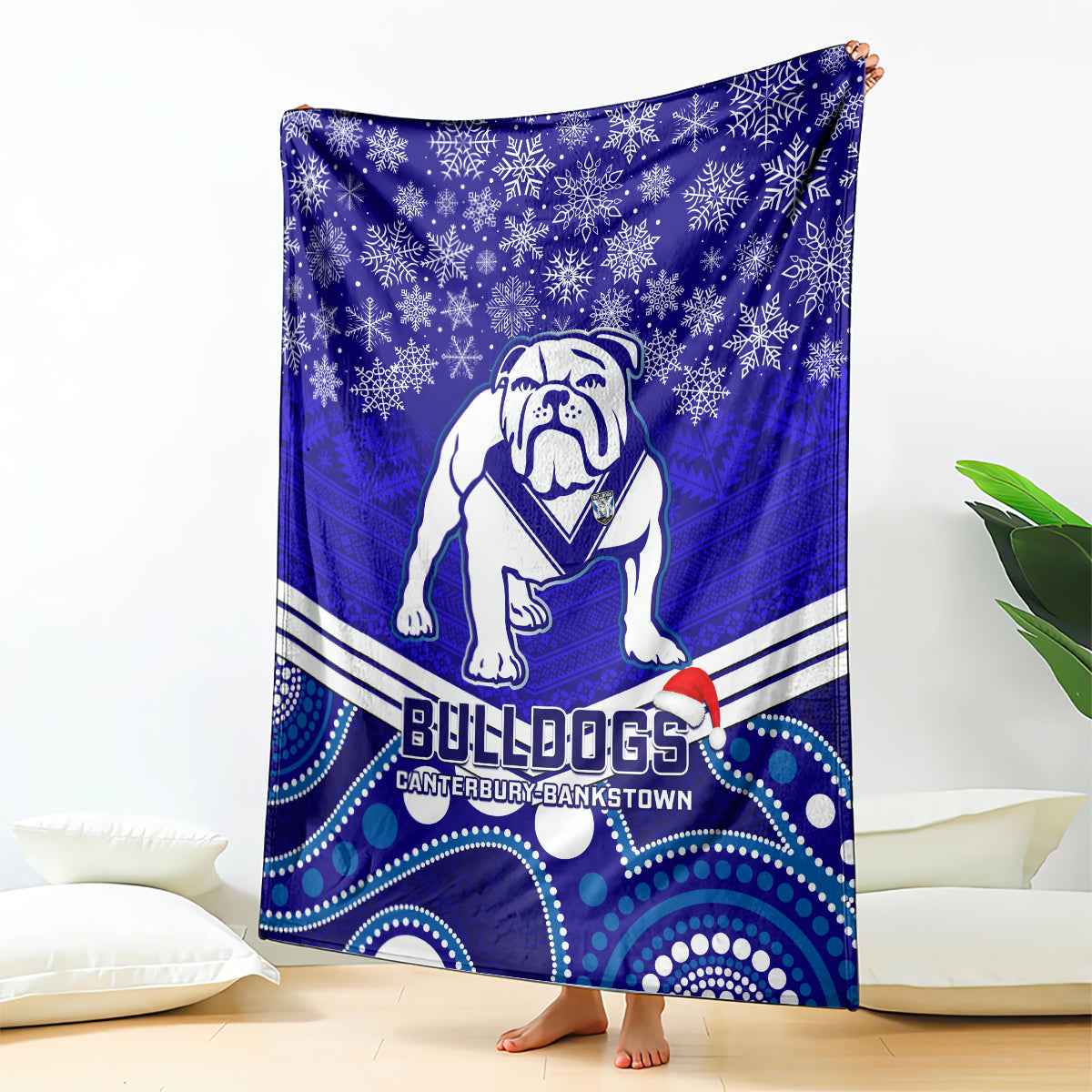 custom-bulldogs-rugby-christmas-blanket-merry-xmas-2023-mix-aboriginal-art