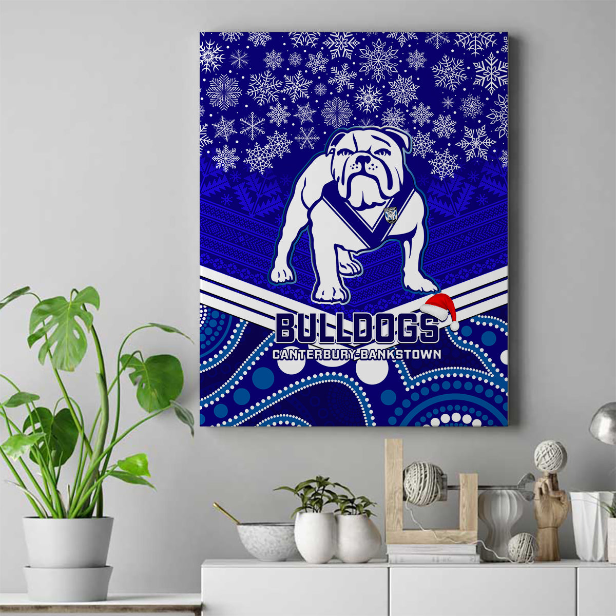 custom-bulldogs-rugby-christmas-canvas-wall-art-merry-xmas-2023-mix-aboriginal-art