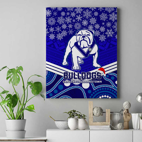 custom-bulldogs-rugby-christmas-canvas-wall-art-merry-xmas-2023-mix-aboriginal-art