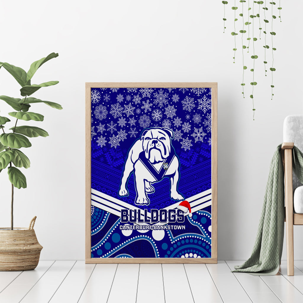 custom-bulldogs-rugby-christmas-canvas-wall-art-merry-xmas-2023-mix-aboriginal-art