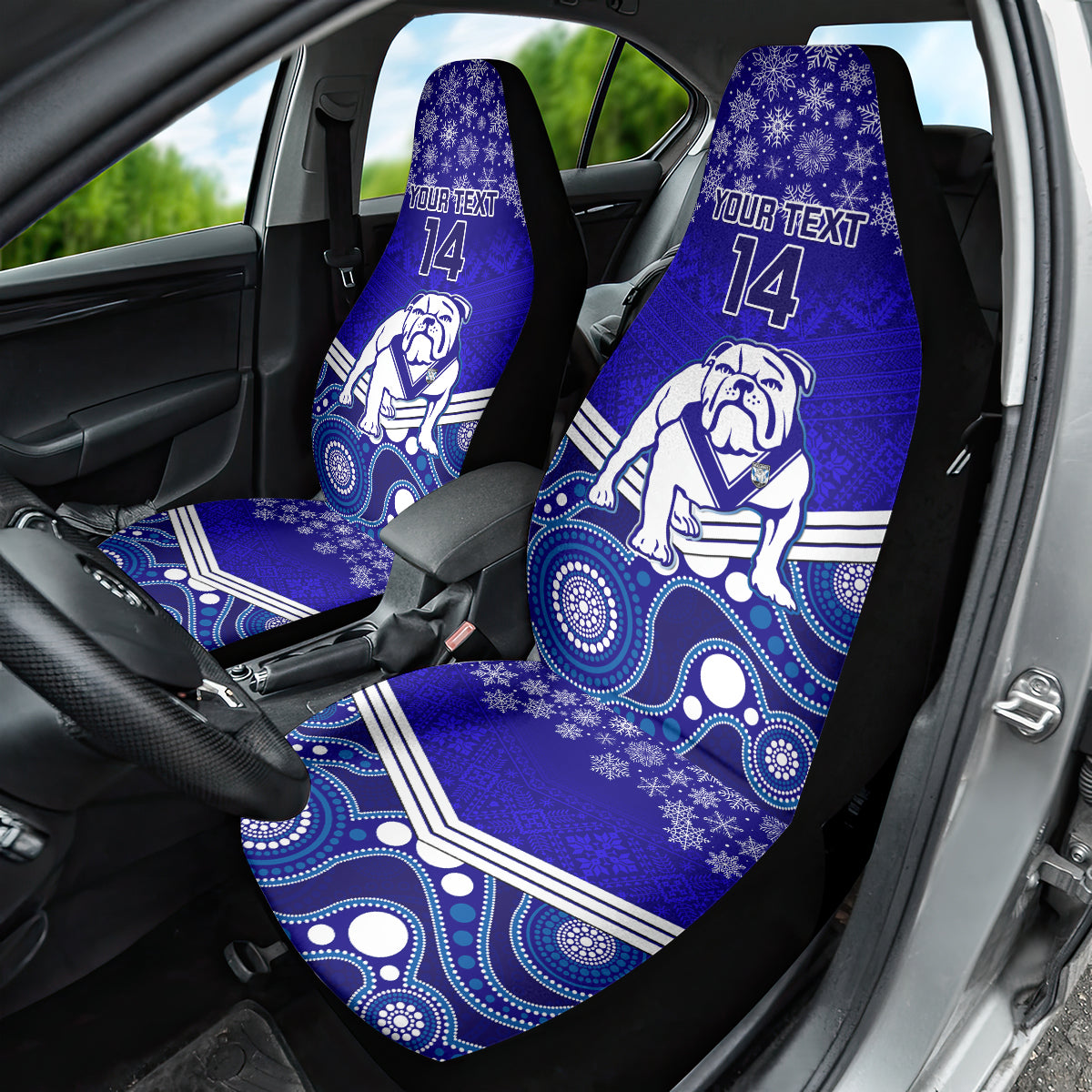 custom-bulldogs-rugby-christmas-car-seat-cover-merry-xmas-2023-mix-aboriginal-art